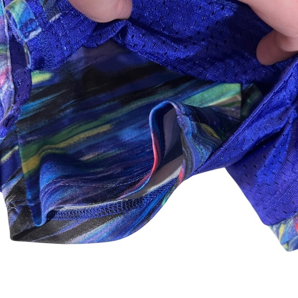 Adidas Toddler Mesh Shorts 24M Tie Dye Striped Legging Lined Elastic Waist Sport - Picture 5 of 6